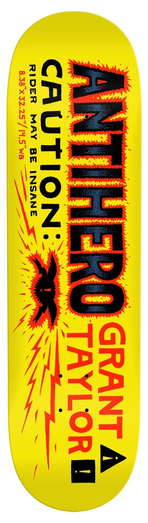 Anti-Hero Grant Taylor Caution Skateboard Deck - 8.38"