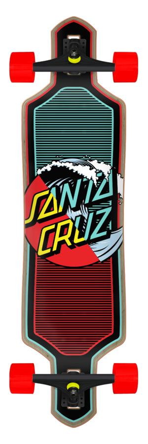 Santa Cruz Wave Dot Splice 9.0in x 36in Drop Thru Cruzer - Invisible Board Shop