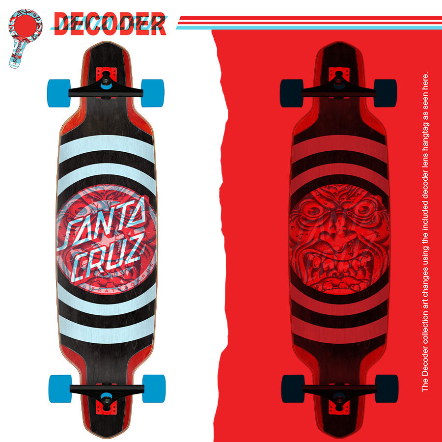 Santa Cruz Decoder Roskopp 9.50in x 37.52in Drop Down Cruzer - Invisible Board Shop