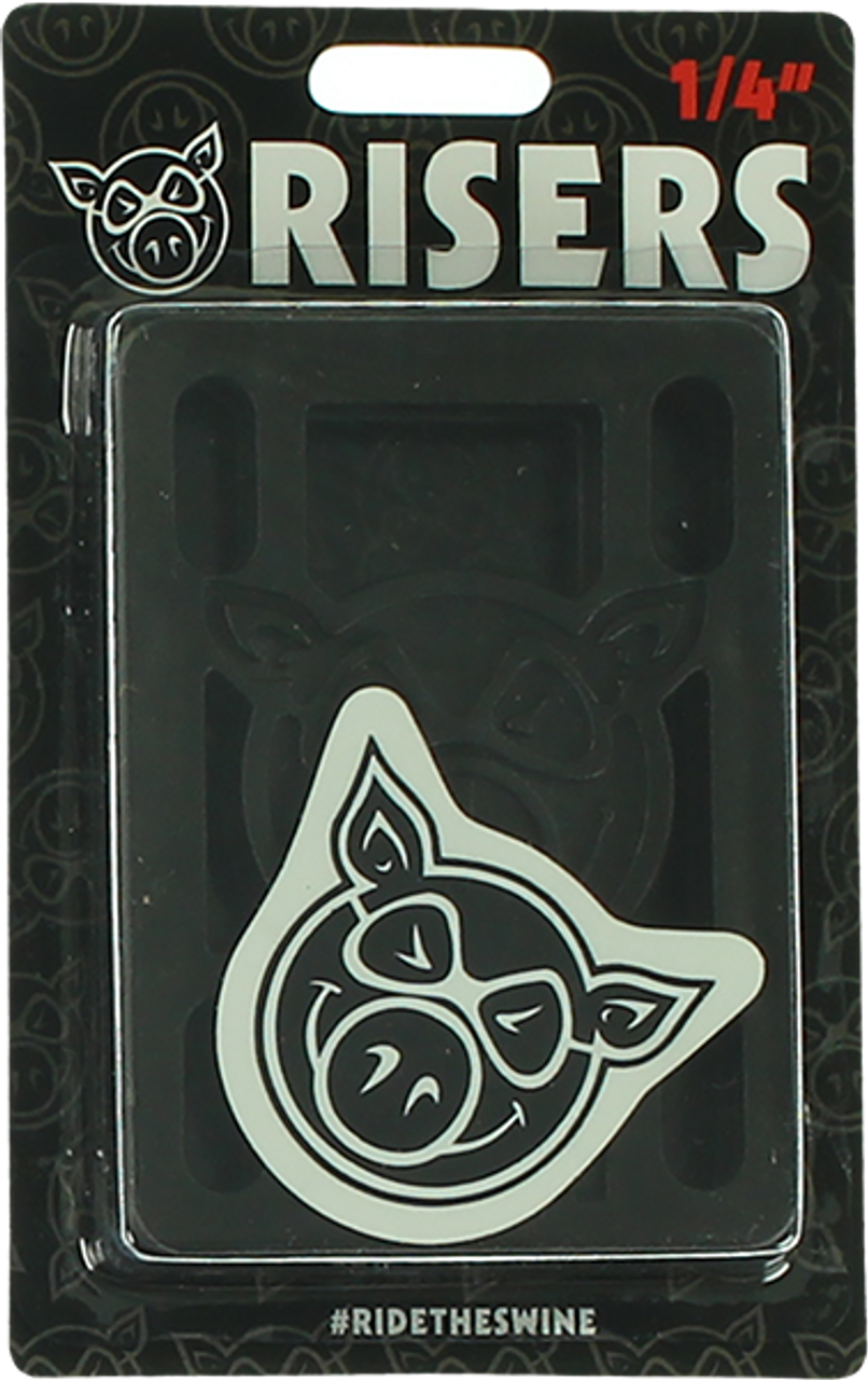 Pig 1/4" Risers Black - Invisible Board Shop