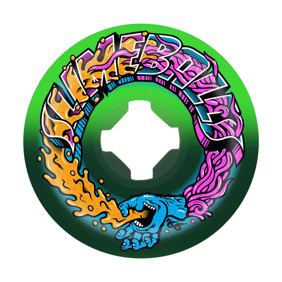 Slime Balls Skateboard Wheels 56mm Greetings Speed Balls Green Black 99a - Invisible Board Shop
