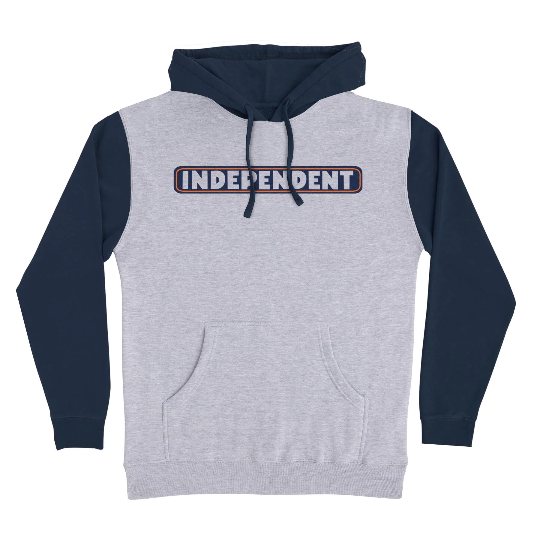 Independent Bar Logo Hoodie Grey Heather/Slate Blue - Invisible Board Shop