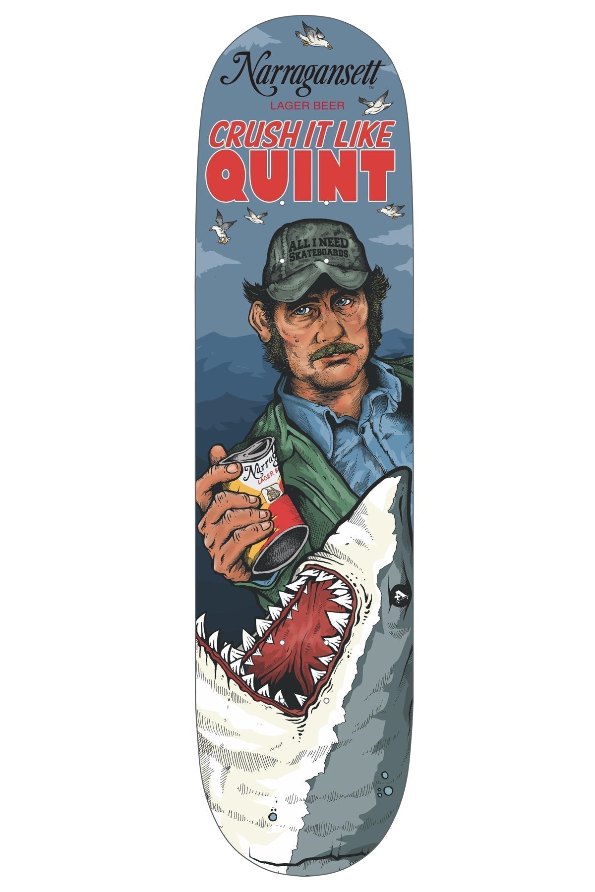 All I Need X 'Gansett "Crush It Like Quint" Deck - Invisible Board Shop