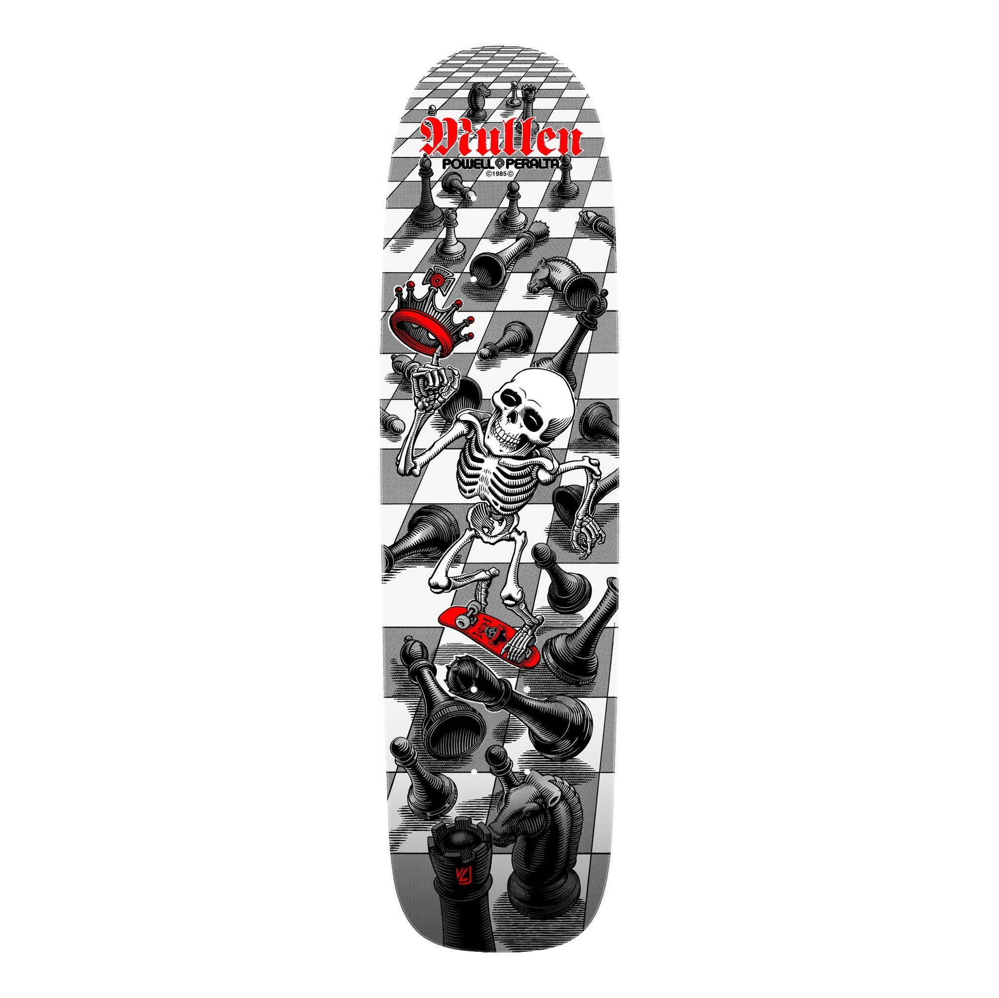 Powell Peralta Bones Brigade Rodney Mullen White Series 17 7.4" Reissue Deck - Invisible Board Shop
