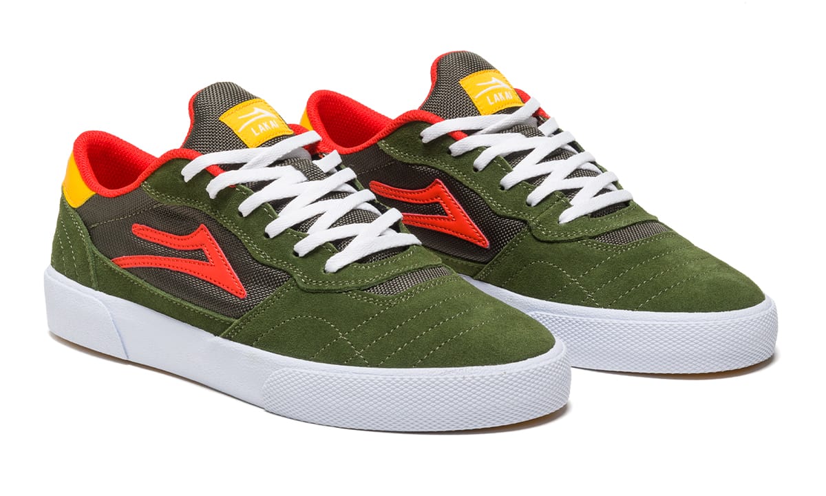 Lakai - Cambridge Olive/Yellow Suede Skateboard Shoes - Invisible Board Shop