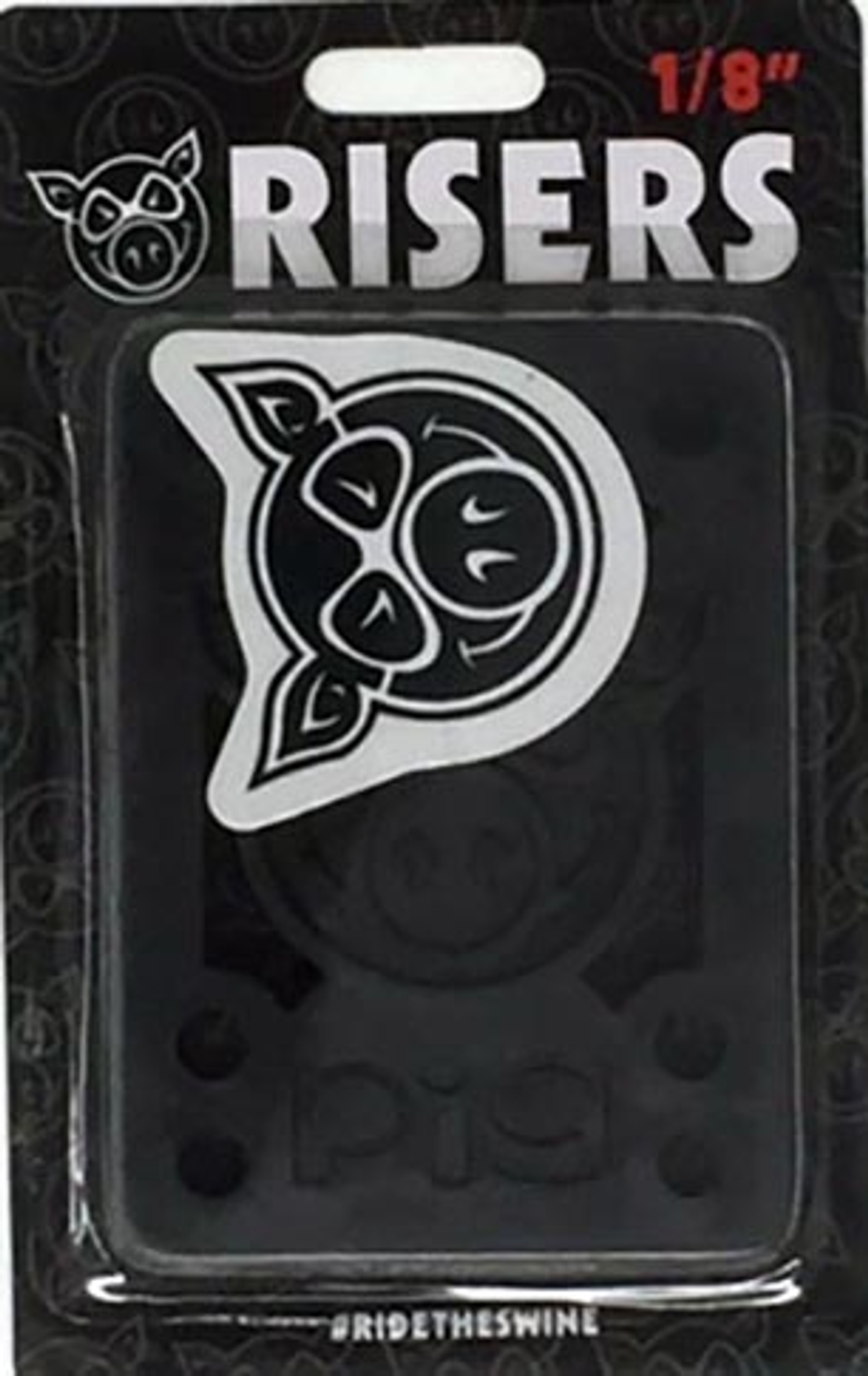 Pig 1/8" Hard Skateboard Truck Riser - Black - Invisible Board Shop