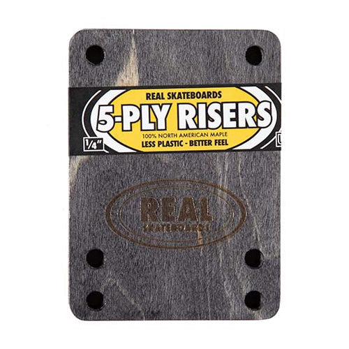 Real Skateboard Risers Wood 5-Ply Universal Truck Fit 1/4 - Invisible Board Shop