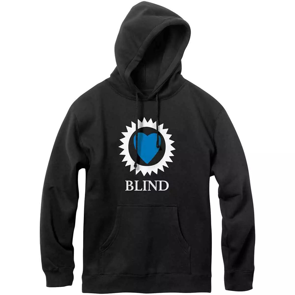 BLIND SKATEBOARDS Hoodie BLUE HEART Black - Invisible Board Shop