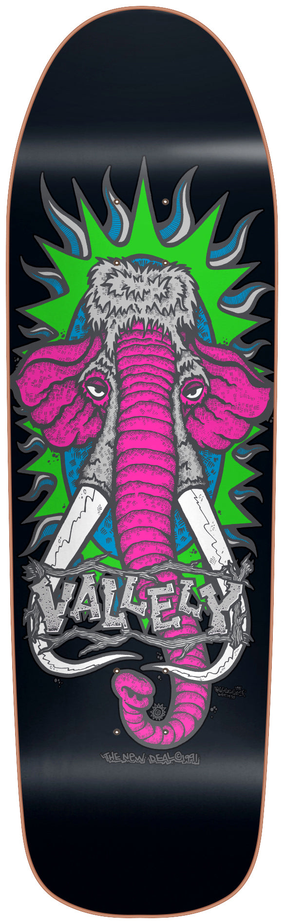 New Deal - Mike Vallely - Mammoth Neon Old School Skateboard Deck - Invisible Board Shop