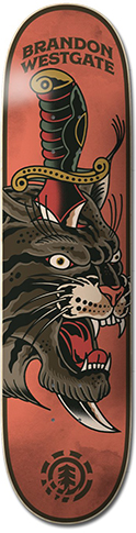 Element Brandon Westgate Natural Defense Skateboard Deck 8.25" - Invisible Board Shop