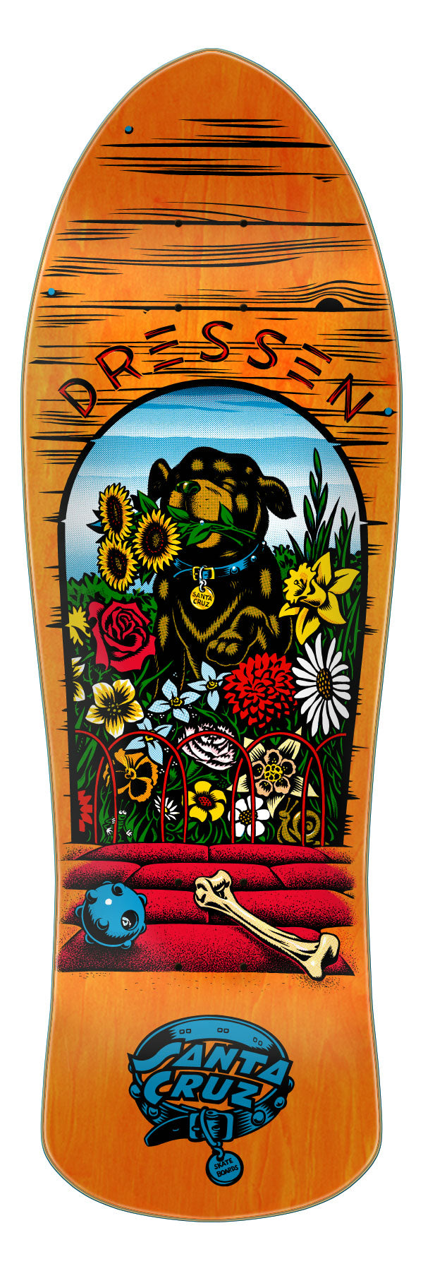 Santa Cruz Eric Dressen Pup Reissue 9.5" x 29.44" Skateboard Deck - Invisible Board Shop