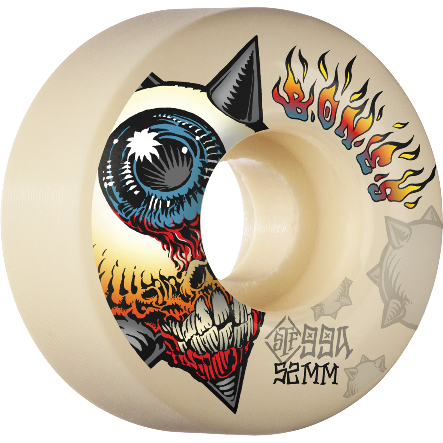 Bones STF Iron Sun V1 52MM 99A Skateboard Wheels - Invisible Board Shop