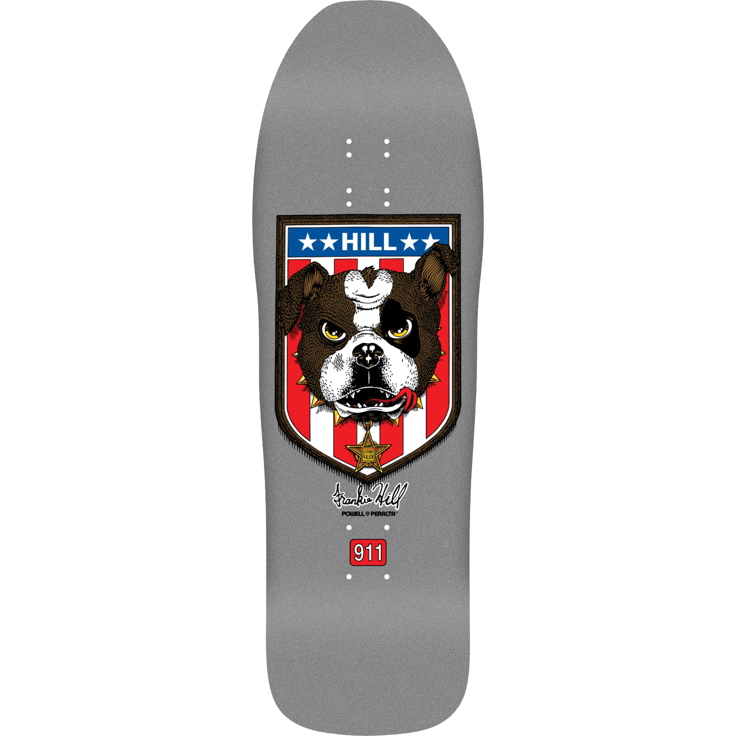 Powell Frankie Hill Re-Issue Skateboard Deck - 10.0" - Gray - Invisible Board Shop