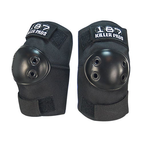 187 Killer Pads Elbow Black/Black - Invisible Board Shop