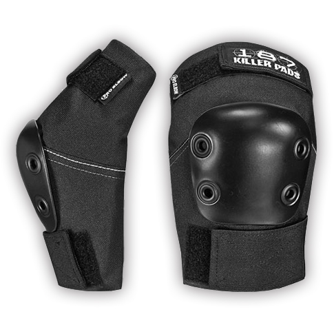 187 Killer Pads Pro Elbow Black/Black - Invisible Board Shop