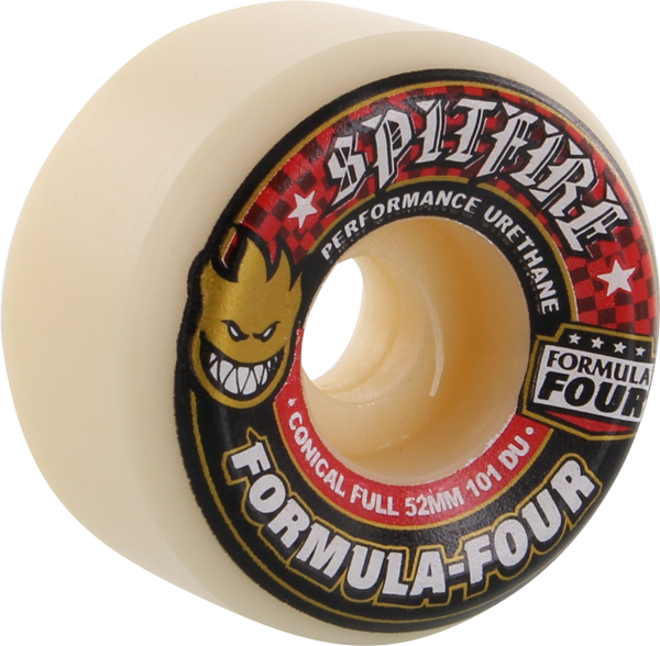 Spitfire Formula Four Conical Full 52MM 101a Red - Invisible Board Shop