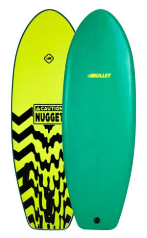 Mullet Nugget 4' 8" - Jade Deck / Flouro Yellow - Invisible Board Shop