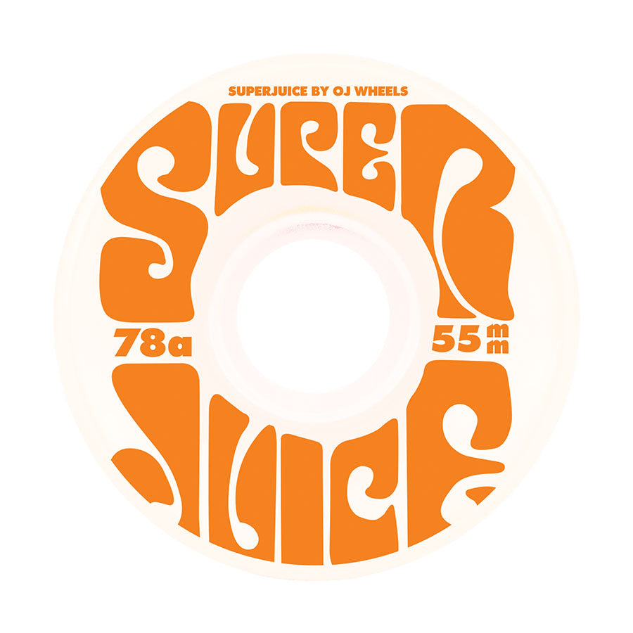 OJ Mini Super Juice White 78a 55mm Skateboard Wheels - Invisible Board Shop