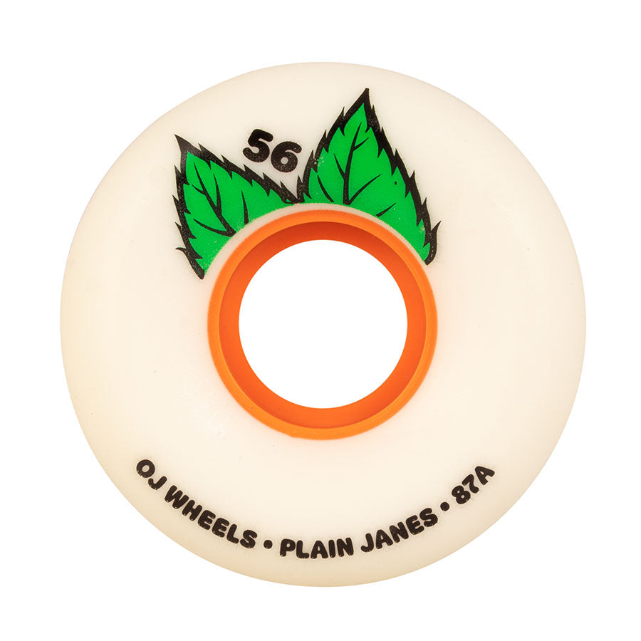 OJ Keyframe Plain Jane 56mm 87a White Green and Orange - Invisible Board Shop