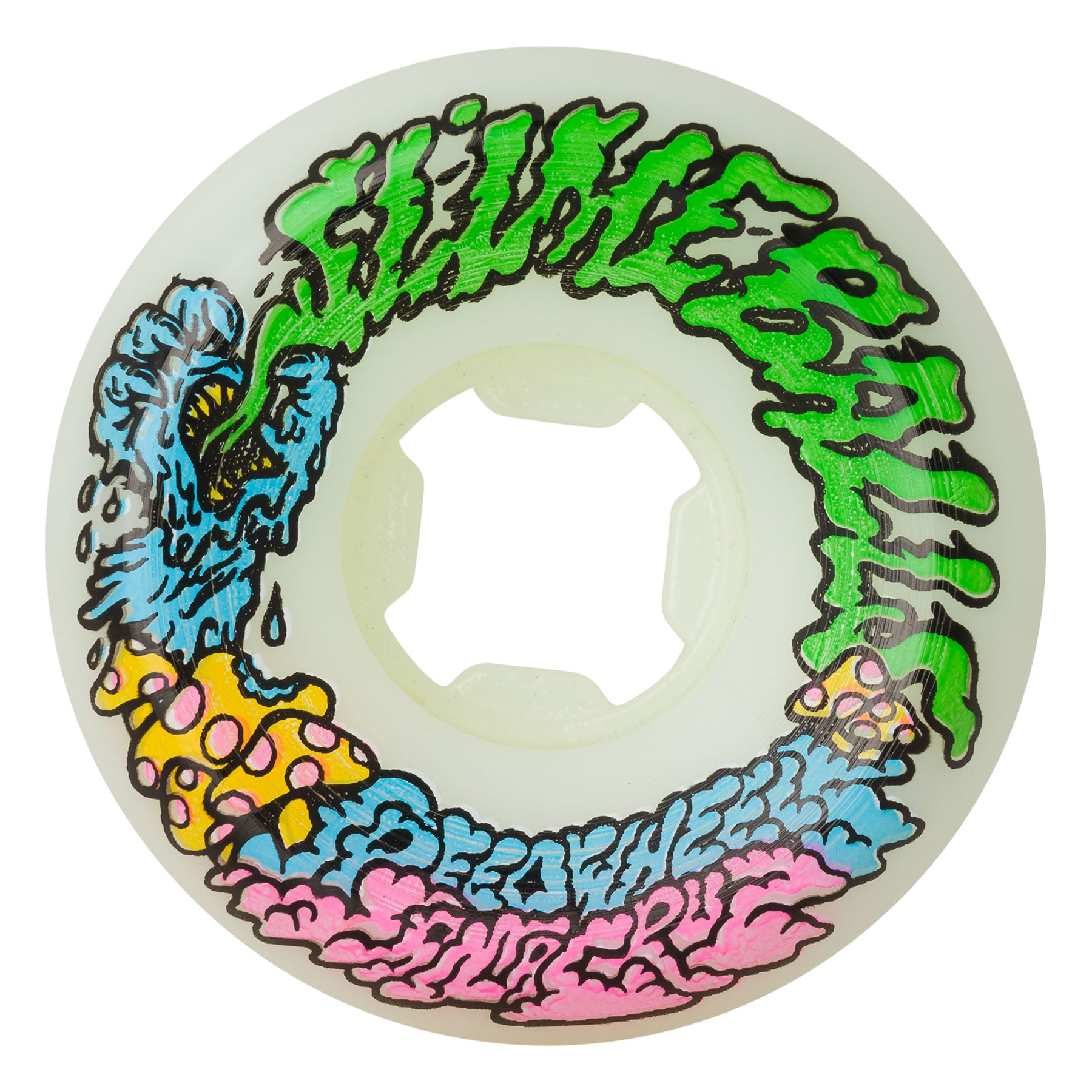 Slime Balls Skateboard Wheels Vomit Mini 97a White 53MM - Invisible Board Shop