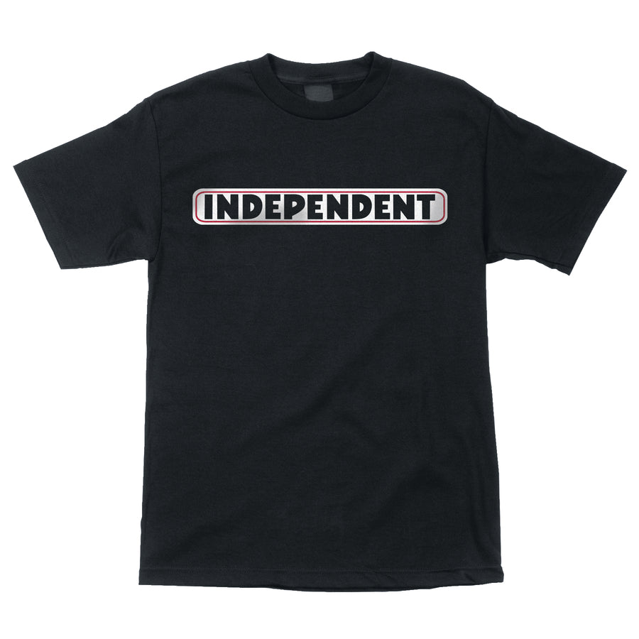 Independent Bar Logo Short Sleeve Mens T-Shirt Black - Invisible Board Shop
