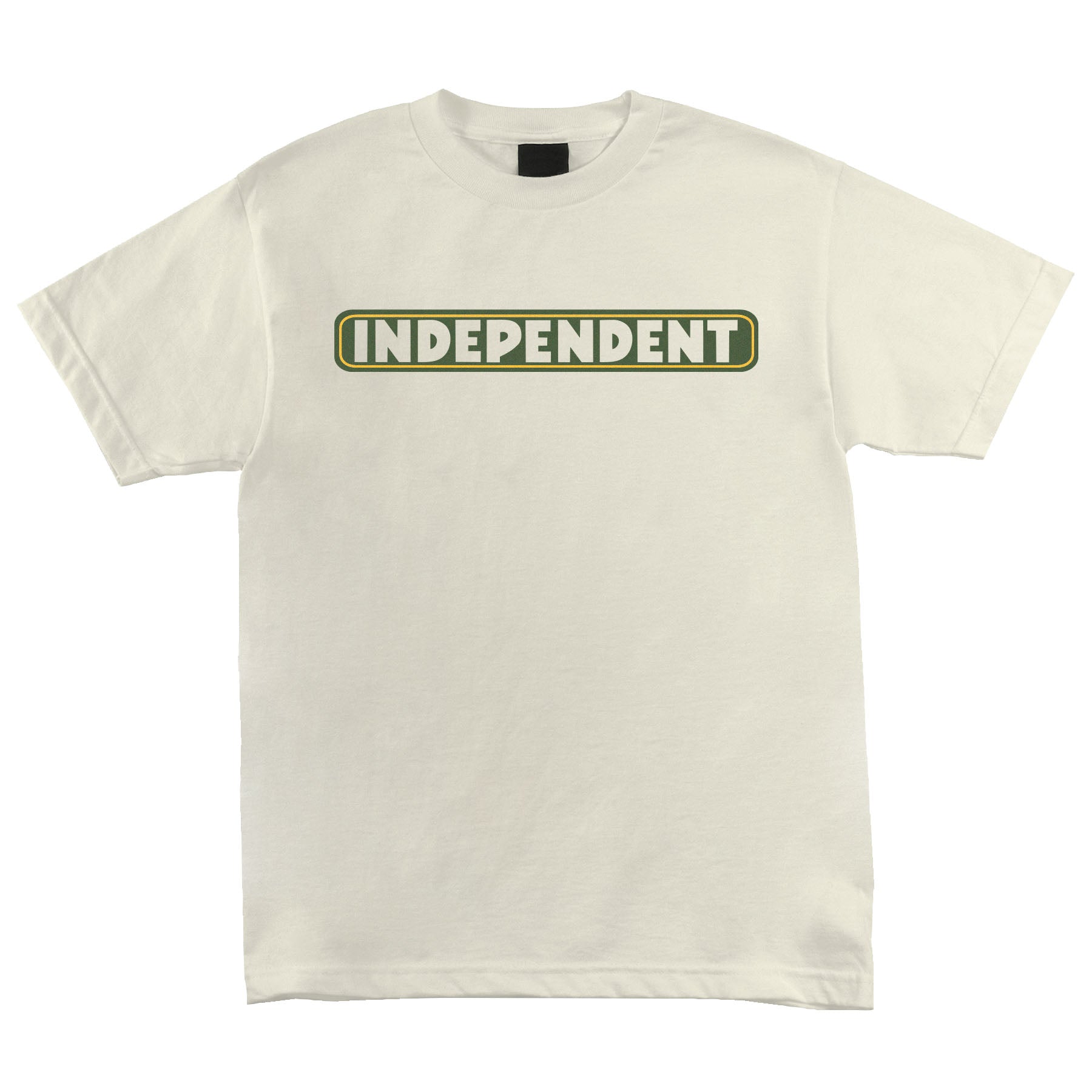 Independent Bar Logo Short Sleeve Mens T-Shirt Cream - Invisible Board Shop