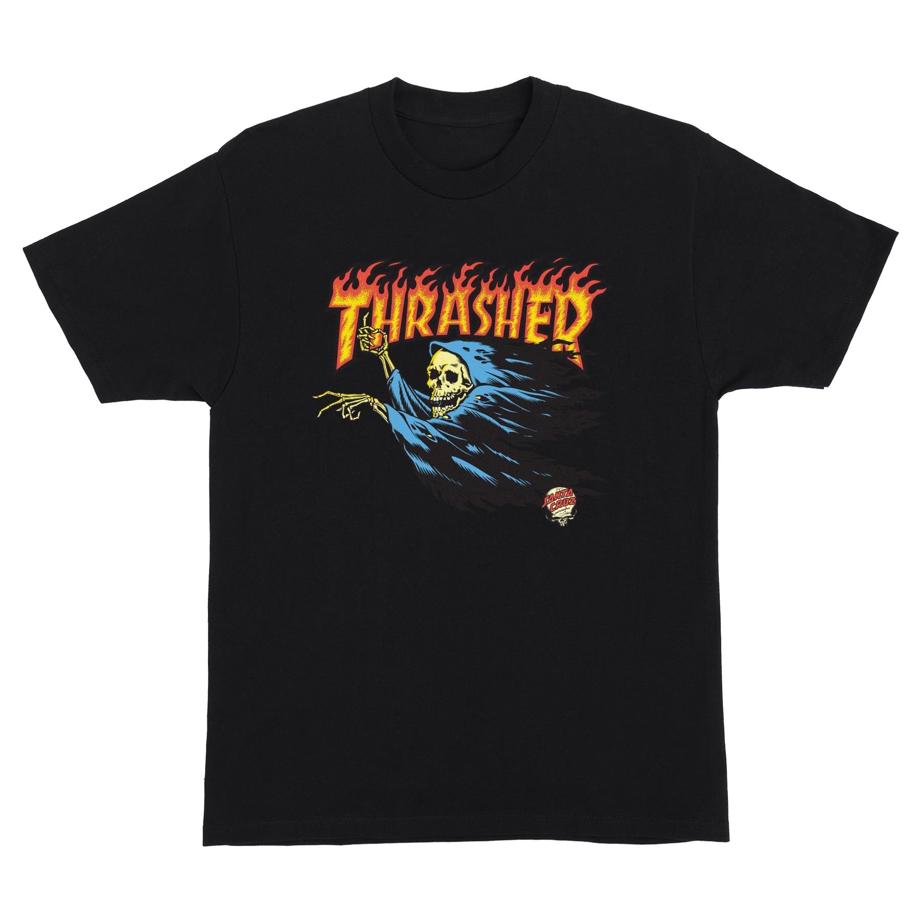 Santa Cruz x Thrasher O'Brien Reaper S/S Heavyweight T-Shirt Black Mens - Invisible Board Shop