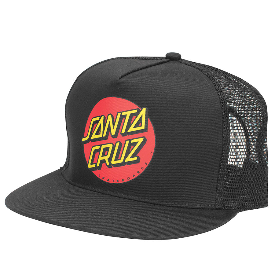 Santa Cruz Classic Dot Mesh Hat - Black - Invisible Board Shop