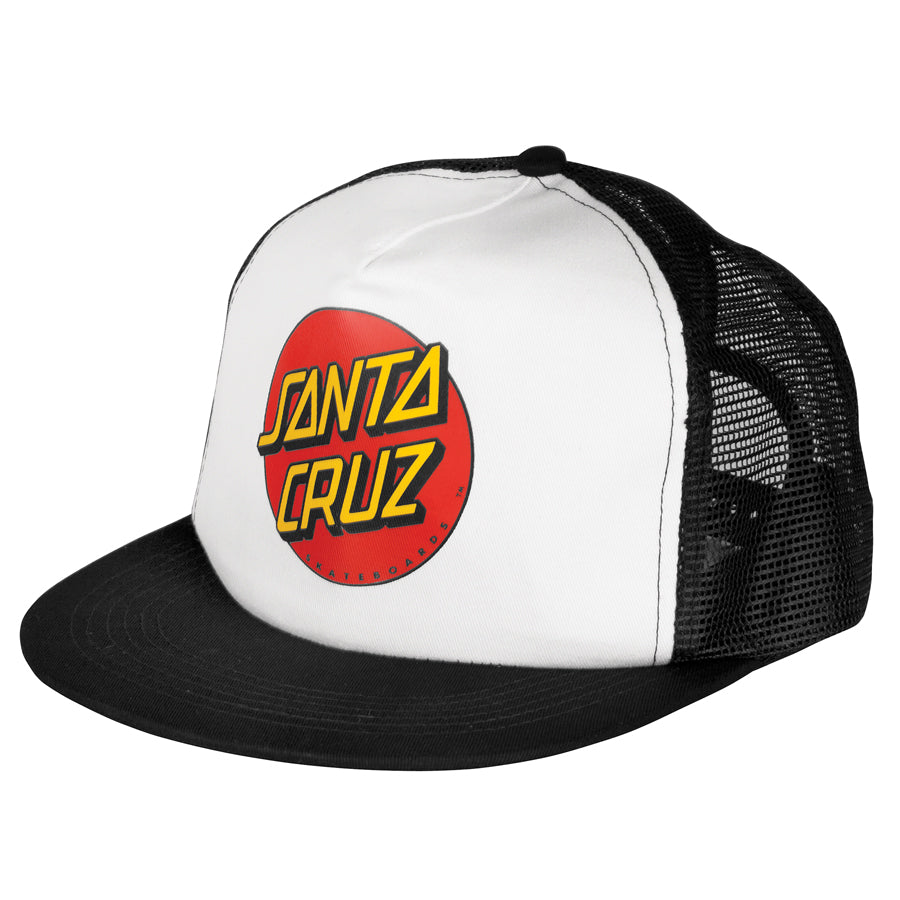 Santa Cruz Classic Dot Mesh Hat - Black/White - Invisible Board Shop