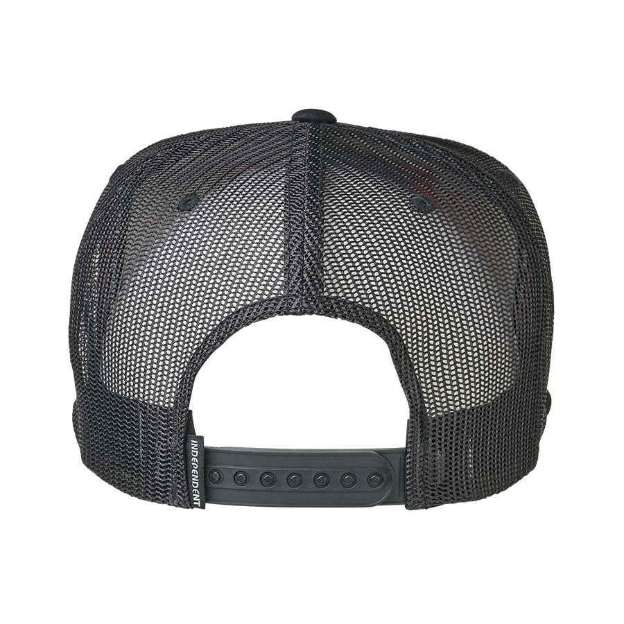 Independent Span Mesh Trucker High Profile Hat Black - Invisible Board Shop