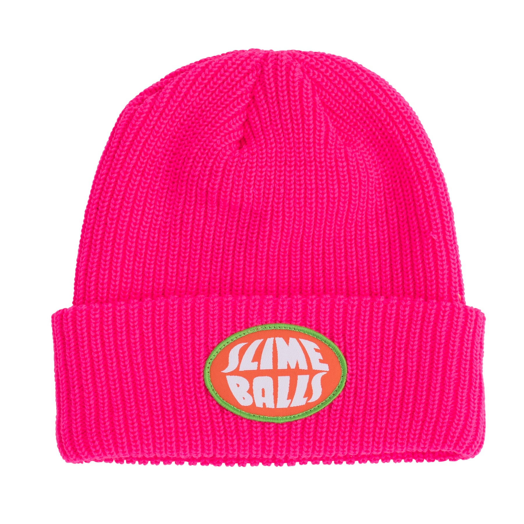Slime Balls Oval Beanie Long Shoreman Hat Pink - Invisible Board Shop