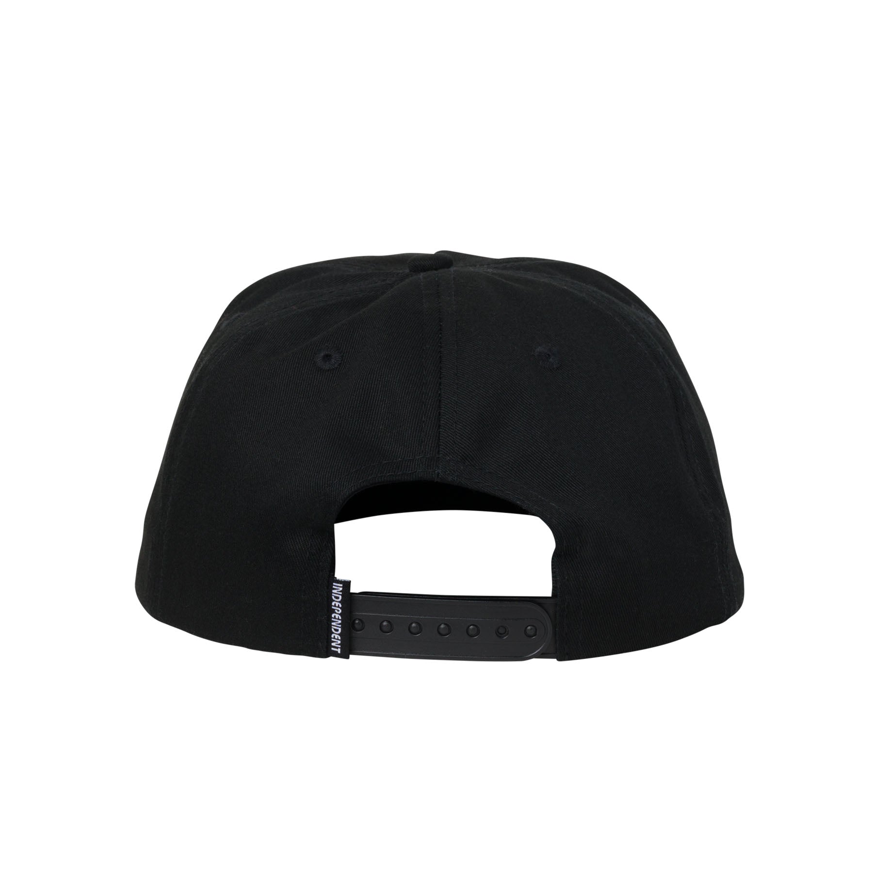 Independent Baseplate Snapback Mid Profile Hat Black OS Unisex - Invisible Board Shop