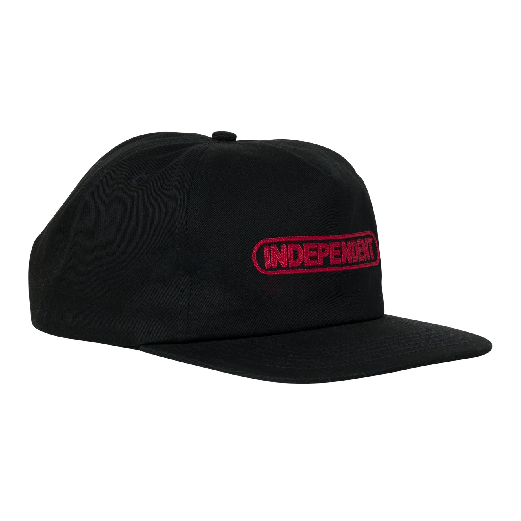 Independent Baseplate Snapback Mid Profile Hat Black OS Unisex - Invisible Board Shop