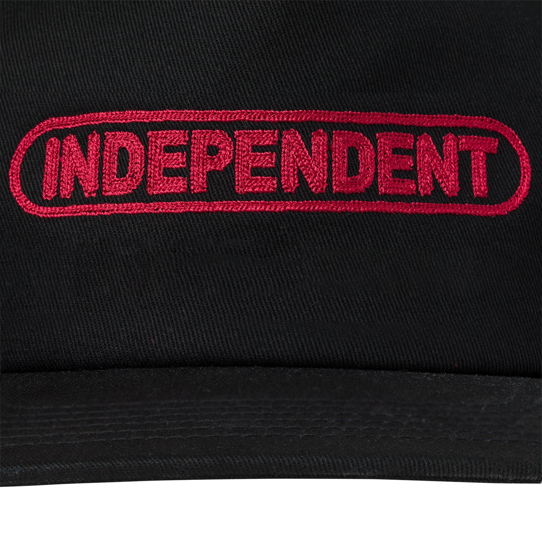 Independent Baseplate Snapback Mid Profile Hat Black OS Unisex - Invisible Board Shop