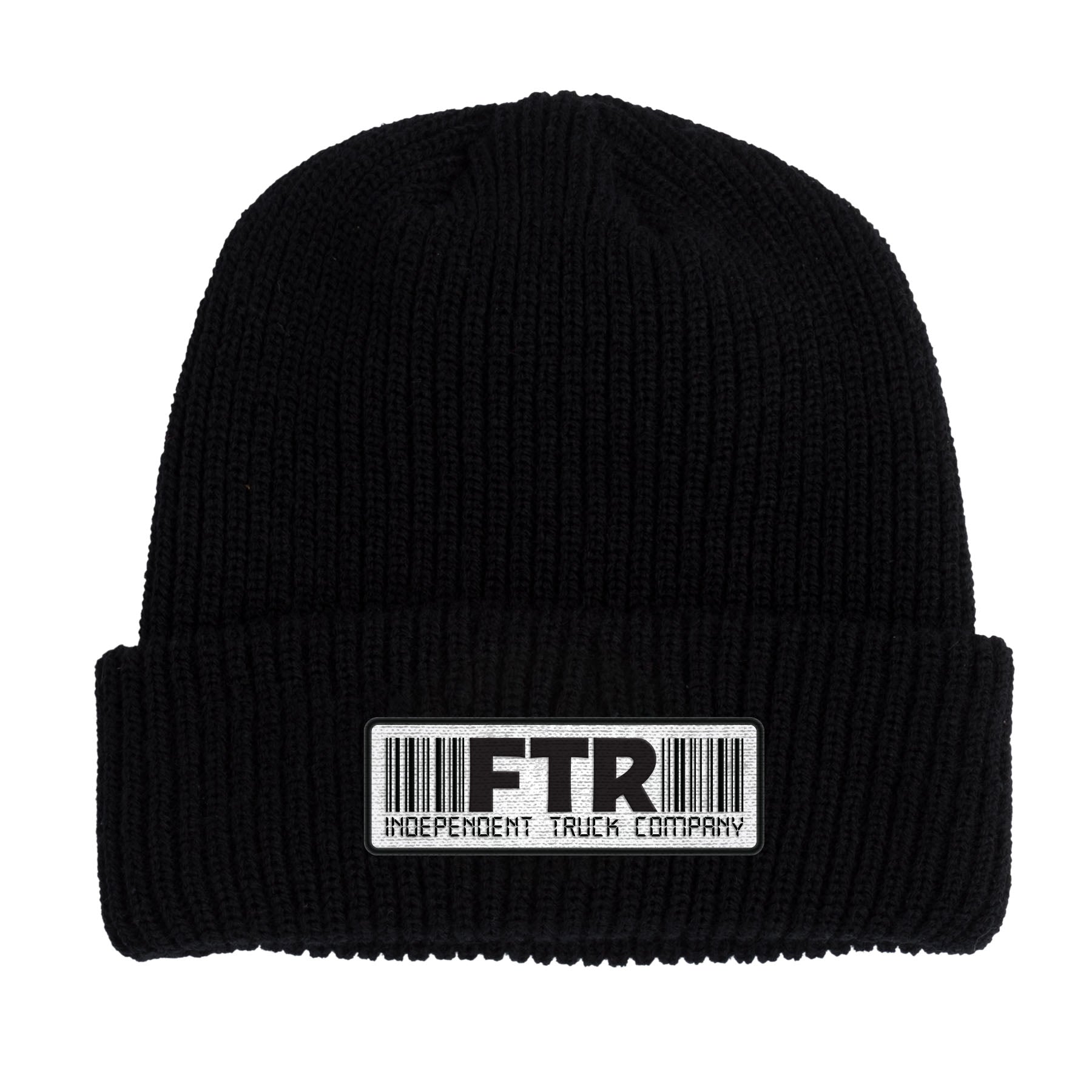 Independent FTR Barcode Beanie Long Shoreman Hat Black OS Unisex - Invisible Board Shop