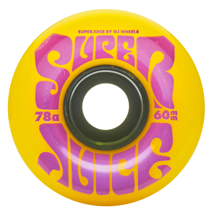 OJ Skateboard Wheels Super Juice Yellow 78a 60mm - Invisible Board Shop