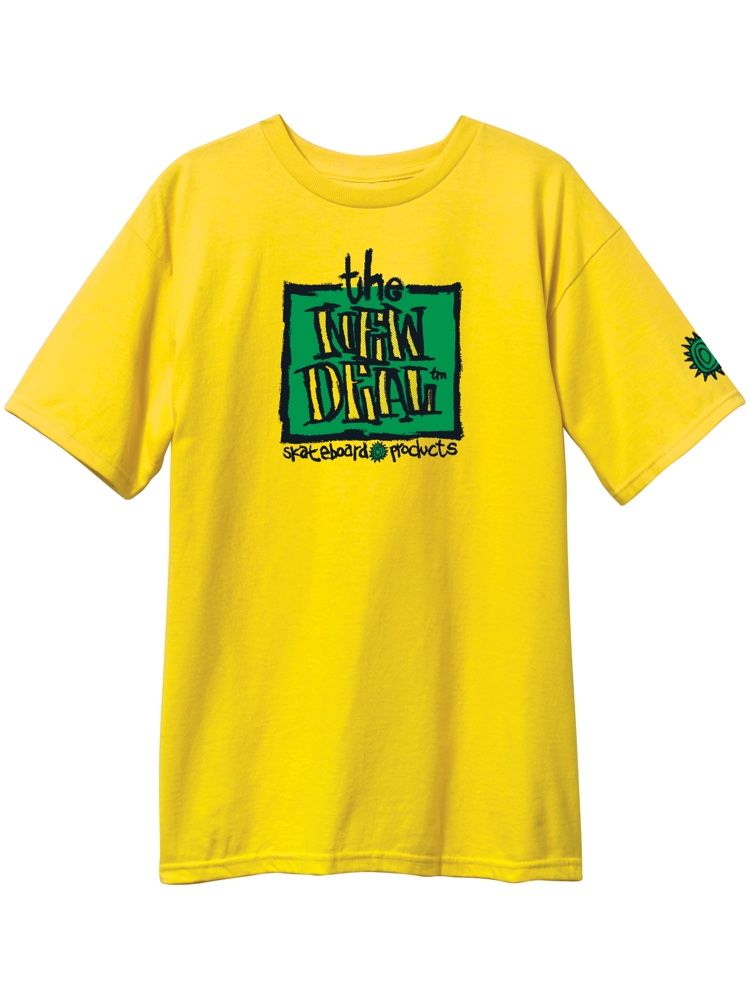 New Deal Original Napkin Logo T-Shirt - Yellow - Invisible Board Shop