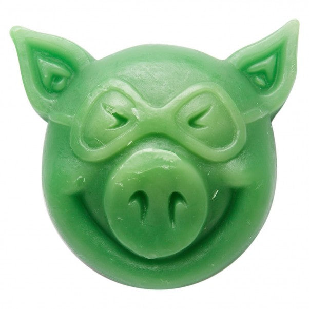 Pig Head Skateboard Wax - Green - Invisible Board Shop