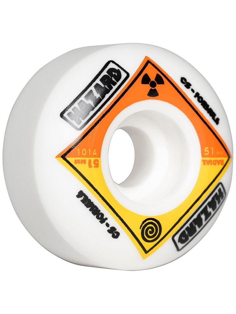 Hazard Bio CS Radial White Skateboard Wheels - Invisible Board Shop