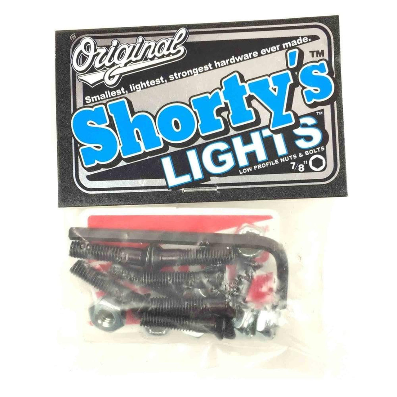 Shorty's Lights Skateboard Hardware 7/8" Allen - Invisible Board Shop