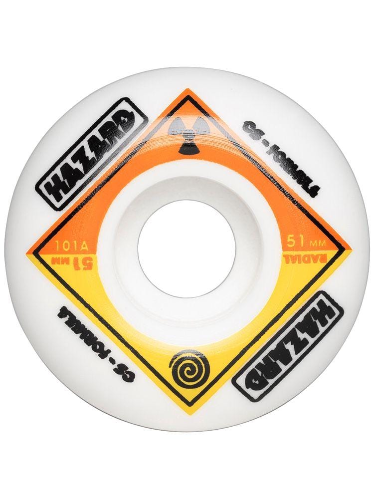 Hazard Bio CS Radial White Skateboard Wheels - Invisible Board Shop