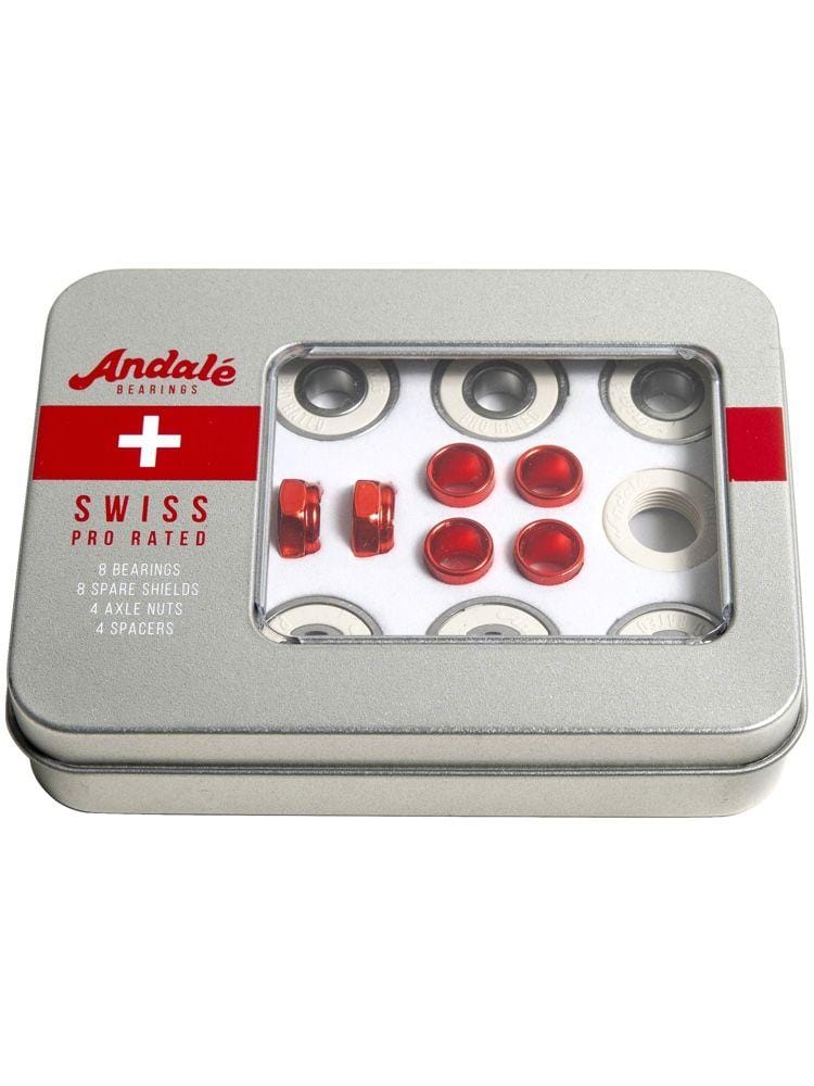 Andale Swiss Pro Rated Skateboard Bearings Kit - Tin Box - Invisible Board Shop