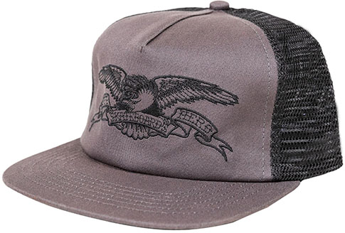 Anti-Hero Basic Eagle Embroidered Hat Charcoal/Black - Invisible Board Shop