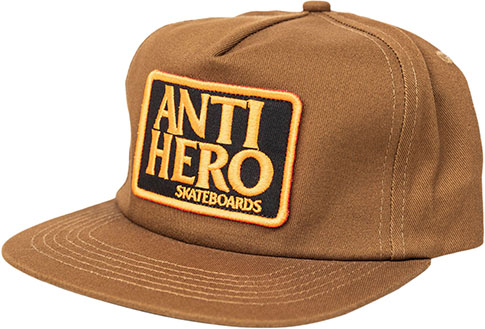 Anti-Hero Reserve Patch Snapback Hat Brown/Orange/Black - Invisible Board Shop