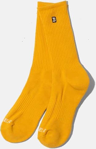 Baker Capital B Socks Mustard - Invisible Board Shop