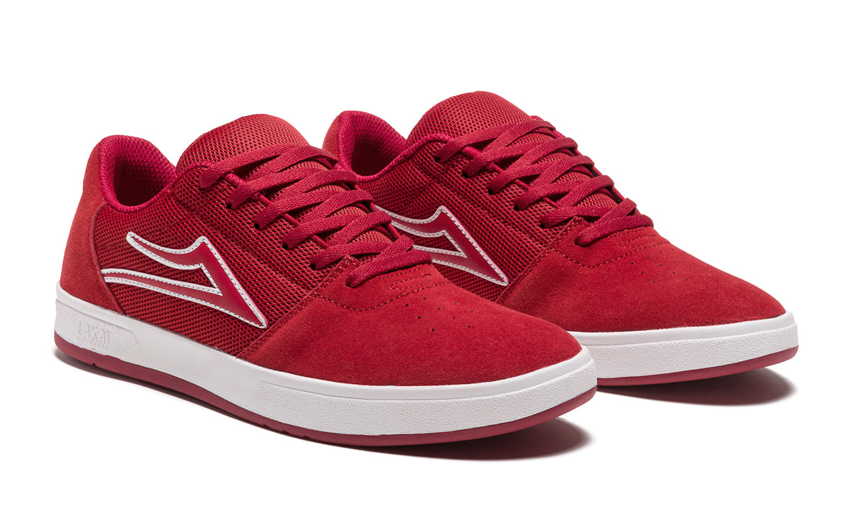 Lakai - Brighton Red Suede Skateboard Shoes - Invisible Board Shop