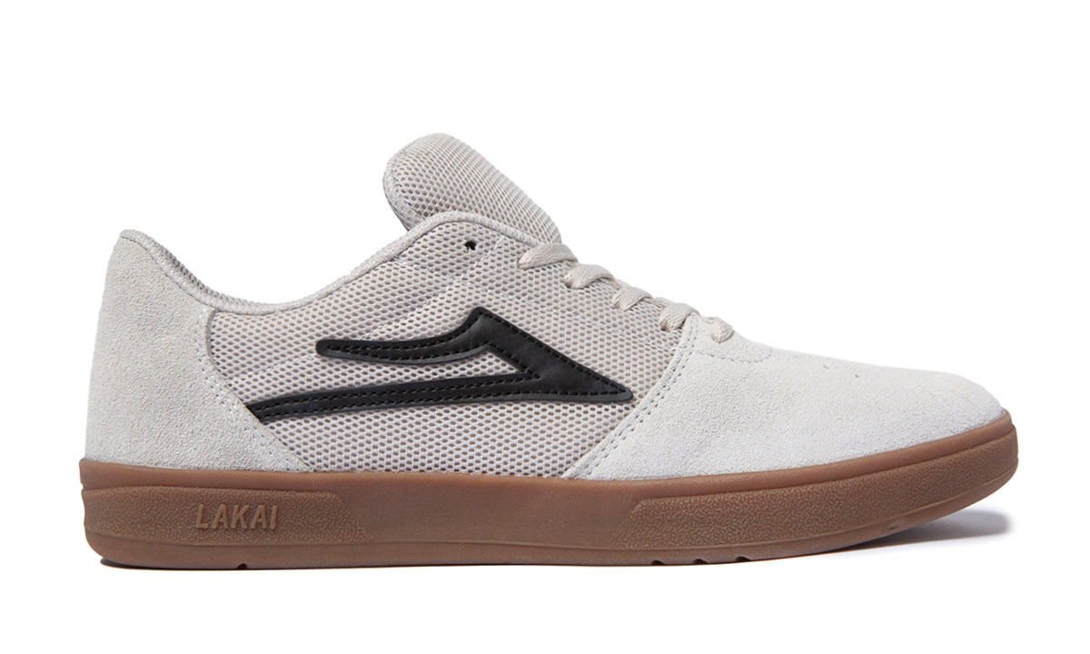 Lakai - Brighton White Gum Suede Skateboard Shoes - Invisible Board Shop