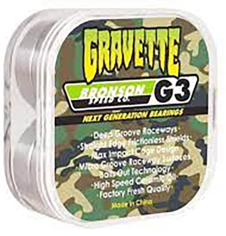 Bronson Speed CO G3 David Gravette Pro Skateboard Bearings - Invisible Board Shop