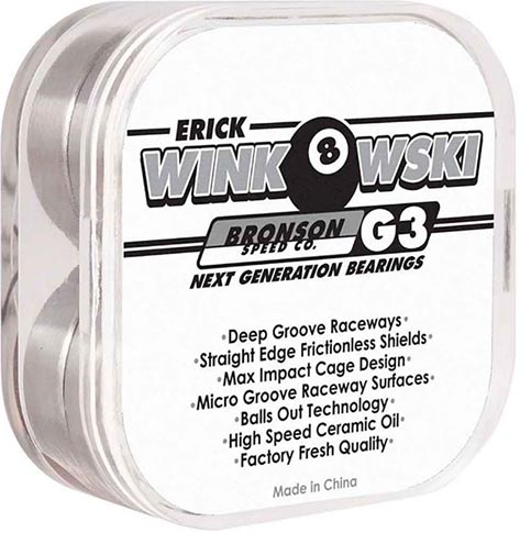 Bronson Speed CO G3 Erick Winkowski Pro Skateboard Bearings - Invisible Board Shop