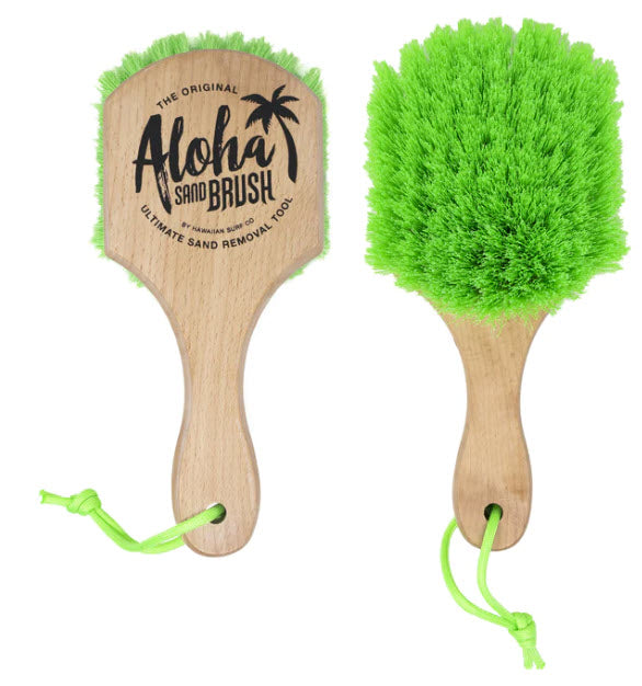 Surf Repair Co. The Aloha Sand Brush Beach and Sand Remover Wooden (Green) - Invisible Board Shop